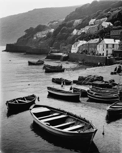 robin hood's bay,runswick bay,clovelly,fishing boats,small boats on sea,llanes,blackandwhitephotography,douro,cadaques,cornwall,agfa isolette,breton,wooden boats,row boats,stieglitz,fishing village,whitby,rowboats,boats in the port,rowing boats,Photography,Black and white photography,Black and White Photography 15