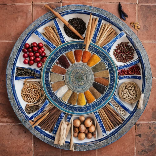 colored spices,mediterranean cuisine,mediterranean diet,cheese wheel,provencal life,iranian cuisine,coffee wheel,middle-eastern meal,cornucopia,dharma wheel,persian new year's table,middle eastern food,indian spices,sindhi cuisine,food table,meze,argan,spice souk,dried fruit,persian norooz,Unique,Design,Knolling