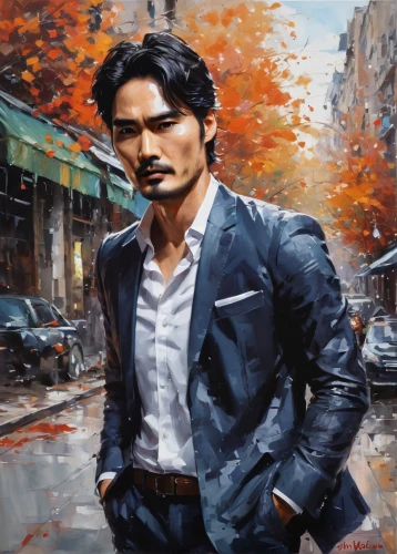 oil painting on canvas,oil painting,han thom,italian painter,man with umbrella,artist portrait,oil on canvas,persian poet,city ​​portrait,photo painting,world digital painting,luo han guo,art painting,romantic portrait,xing yi quan,choi kwang-do,white-collar worker,custom portrait,janome chow,bruce lee,Conceptual Art,Oil color,Oil Color 06