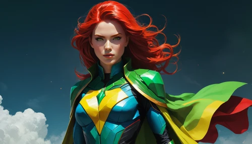 transistor,super heroine,captain marvel,fantasy woman,scarlet witch,transistor checking,starfire,goddess of justice,sprint woman,head woman,sci fiction illustration,xmen,nova,superhero background,symetra,caped,minerva,cg artwork,superhero,fantasy portrait,Conceptual Art,Fantasy,Fantasy 32