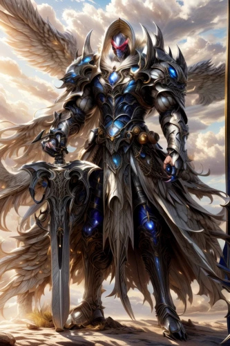 archangel,the archangel,wind warrior,heroic fantasy,paladin,fantasy warrior,armored,knight armor,cynosbatos,garuda,argus,cleanup,dragoon,uriel,corvin,armored animal,destroy,lone warrior,armor,dark angel