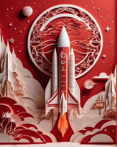 space art,mission to mars,red planet,space craft,sci fiction illustration,space voyage,rocketship,shuttle,rocket ship,space travel,planet mars,space tourism,cosmonautics day,spacecraft,astronautics,launch,rockets,starship,spacefill,sls,Unique,Paper Cuts,Paper Cuts 03