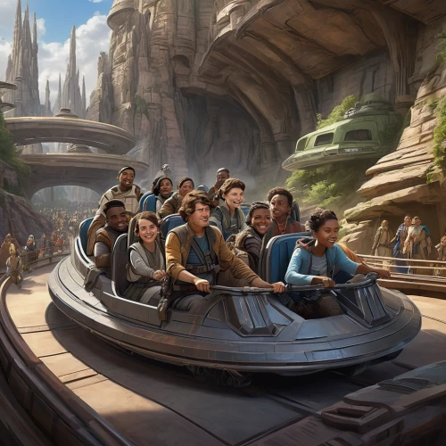 millenium falcon,shanghai disney,elves flight,the disneyland resort,radiator springs racers,hobbit,disneyland,disneyland park,disney world,tomorrowland,cg artwork,children's ride,disney,dwarves,walt disney world,disney land,hogwarts,theme park,hobbiton,monorail,Art,Classical Oil Painting,Classical Oil Painting 33