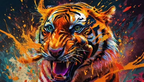 tiger,bengal tiger,a tiger,asian tiger,tiger png,tiger head,tigers,digital painting,siberian tiger,tigerle,sumatran tiger,digital art,world digital painting,bengal,royal tiger,digital illustration,hand digital painting,digital artwork,digital drawing,bengalenuhu,Conceptual Art,Oil color,Oil Color 21