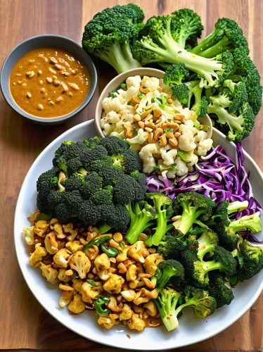 peanut sauce,cruciferous vegetables,vegan nutrition,vegetarian food,thai herbs,nutritional yeast,mixed vegetables,vegetable salad,superfood,sprout salad,brocoli broccolli,freekeh,healthy food,health food,raw food,cabbage soup diet,bee pollen,burmese food,colorful vegetables,snack vegetables,Illustration,Black and White,Black and White 22