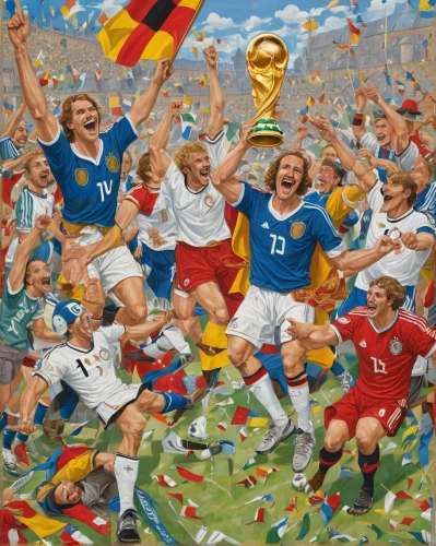 soccer world cup 1954,world cup,women's football,european football championship,fifa 2018,copa,mural,germany,children's soccer,the netherlands,oil on canvas,celebration,2004,france,swiss ball,french digital background,celebrate,netherlands-belgium,murals,champions,Illustration,Realistic Fantasy,Realistic Fantasy 42