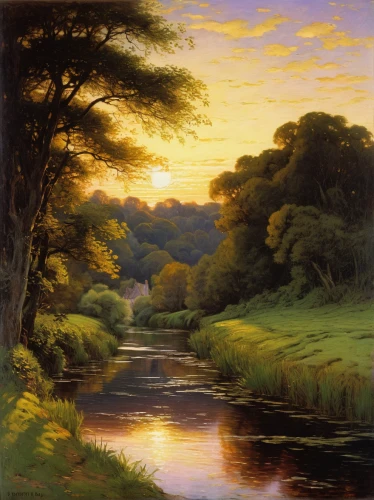 river landscape,brook landscape,robert duncanson,autumn landscape,rural landscape,forest landscape,river wharfe,meadow landscape,exmoor,river cooter,nature landscape,flowing creek,landscape,natural landscape,landscape background,the evening light,watercourse,coastal landscape,landscape nature,aura river,Illustration,Retro,Retro 07