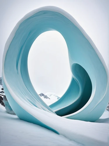 snow ring,torus,ice hotel,volute,curlicue,inflatable ring,ortler winter,stelvio yoke,infinite snow,sinuous,calatrava,semi circle arch,steel sculpture,the polar circle,alpino-oriented milk helmling,snow slope,curved ribbon,titlis,arlberg,kinetic art,Illustration,Retro,Retro 08