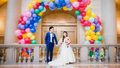 rainbow color balloons,colorful balloons,wedding photo,blue heart balloons,heart balloons,wedding photography,wedding couple,gold and black balloons,pre-wedding photo shoot,walking down the aisle,pink balloons,valentine balloons,balloons,balloons mylar,just married,blue balloons,heart balloon with string,balloon with string,wedding decoration,wedding frame,Unique,Pixel,Pixel 02