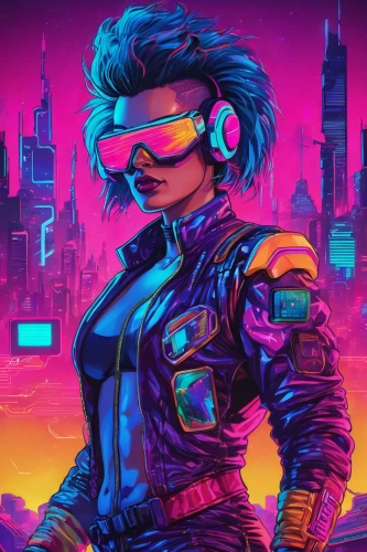 cyberpunk,cyber glasses,80's design,80s,cyber,futuristic,streampunk,tracer,scifi,nova,sci fiction illustration,retro background,ultraviolet,neon,sci-fi,sci - fi,cyborg,game art,vector girl,cybernetics,Conceptual Art,Sci-Fi,Sci-Fi 27