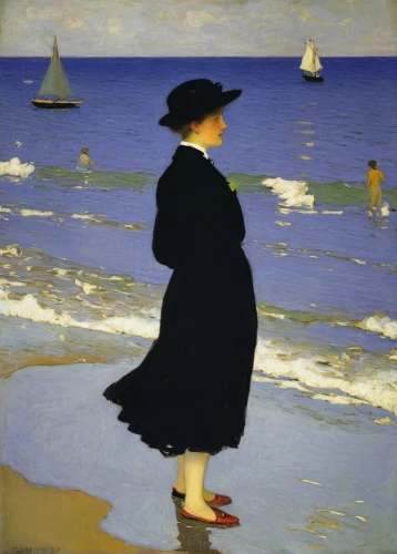 man at the sea,woman with ice-cream,breton,spectator,promenade,la violetta,el mar,beach landscape,seaside,basset artésien normand,girl on the dune,on the shore,walk on the beach,the sea maid,cape marguerite,bougereau,girl on the river,by the sea,sea-shore,vincent van gough,Illustration,Black and White,Black and White 24