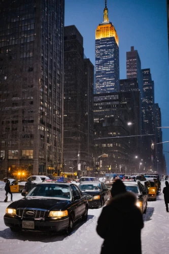 new york taxi,yellow cab,new york,yellow taxi,newyork,chrysler building,chrysler fifth avenue,new york streets,taxi cab,taxicabs,manhattan,hudson yards,cabs,winter storm,taxi stand,new york city,cab driver,snowstorm,night snow,midtown,Illustration,Realistic Fantasy,Realistic Fantasy 08