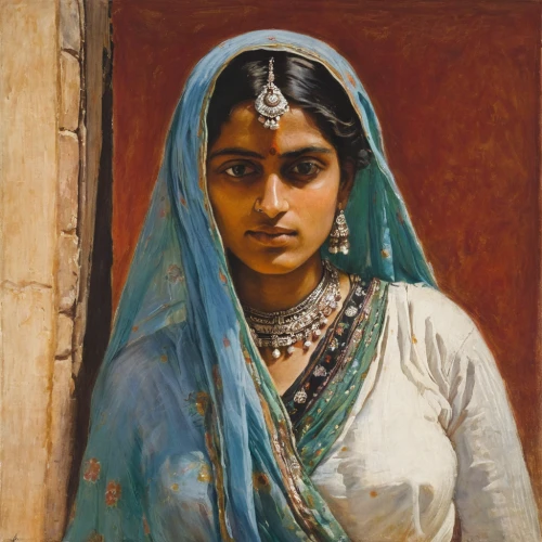 indian woman,girl in cloth,radha,girl with cloth,indian art,indian girl,indian bride,portrait of a girl,sari,east indian,indian girl boy,indian,sultana,portrait of a woman,orientalism,woman portrait,young woman,young girl,oil painting,jaya,Art,Classical Oil Painting,Classical Oil Painting 09