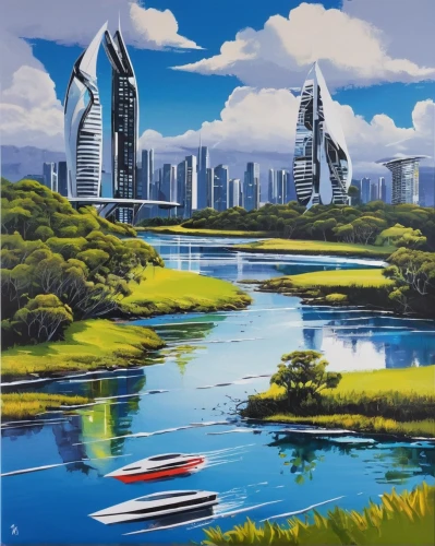 kaohsiung city,dubai marina,kaohsiung,chongqing,barangaroo,dubai,dalian,xiamen,landscape background,shanghai,uae,doha,hong kong,abu dhabi,haikou city,san diego skyline,tianjin,singapura,nanjing,sharjah,Conceptual Art,Sci-Fi,Sci-Fi 10