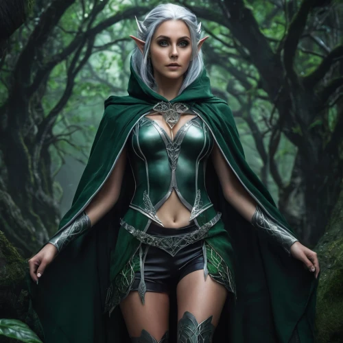 elven,dark elf,the enchantress,sorceress,fantasy woman,violet head elf,wood elf,celtic queen,elf,huntress,green aurora,elves,elven forest,male elf,dryad,druid,mara,tiber riven,jade,goddess of justice,Conceptual Art,Fantasy,Fantasy 34