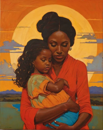 capricorn mother and child,little girl and mother,mother with child,mother and child,oil painting on canvas,oil on canvas,afro american girls,beautiful african american women,mother-to-child,oil painting,mother kiss,african american woman,motherhood,ghana,father with child,mother and infant,mother,benin,mother and daughter,mother with children,Conceptual Art,Fantasy,Fantasy 07