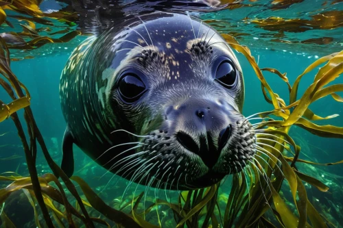 california sea lion,harbor seal,gray seal,fur seal,sea lion,grey seal,seal,baltic gray seal,bearded seal,aquatic mammal,marine animal,marine mammal,sea animal,a young sea lion,steller sea lion,sea life underwater,snorkel,guarantee seal,seals,marine life,Illustration,American Style,American Style 08