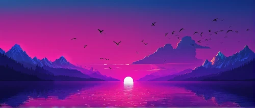 purple landscape,futuristic landscape,acid lake,evening lake,fantasy landscape,landscape background,dusk background,pink dawn,dusk,purple wallpaper,world digital painting,lagoon,art background,mountain lake,boat landscape,gradient effect,ultraviolet,floating over lake,pink-purple,horizon,Conceptual Art,Fantasy,Fantasy 32