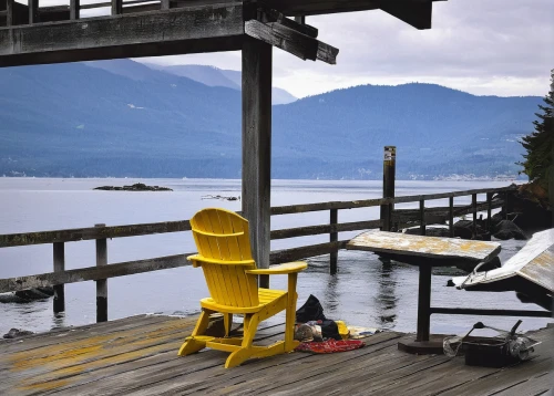 vancouver island,remote work,british columbia,whistler,carcross,chair and umbrella,rippon,boat dock,rocking chair,outdoor bench,tofino,bench chair,camping chair,cable programming in the northwest part,picnic table,beach chair,club chair,deckchair,beagle channel,federsee pier,Conceptual Art,Oil color,Oil Color 01