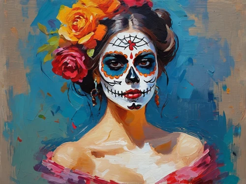 dia de los muertos,la calavera catrina,day of the dead,la catrina,catrina calavera,el dia de los muertos,day of the dead frame,sugar skull,calavera,day of the dead skeleton,days of the dead,muerte,calaverita sugar,dead bride,sugar skulls,day of the dead icons,masquerade,day of the dead paper,catrina,digital painting,Conceptual Art,Oil color,Oil Color 10