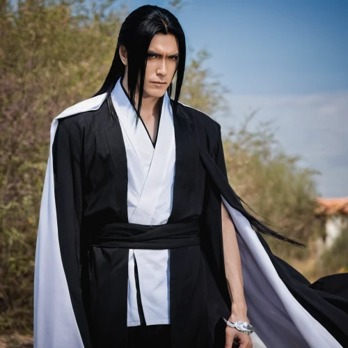 cosplay image,shinigami,anime japanese clothing,martial arts uniform,xing yi quan,jin deui,yi sun sin,male character,cosplayer,cosplay,kame sennin,long son,kenjutsu,wuchang,swordsman,ren,sensei,dragon li,zui quan,sanshin,Illustration,American Style,American Style 05