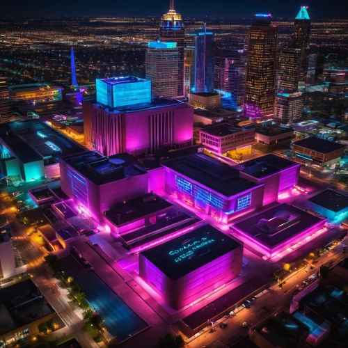 dallas,las vegas,vegas,walt disney center,colored lights,los angeles,albuquerque,indianapolis,denver,amarillo,salt lake,new orleans,salt lake city,colorful city,convention center,drone image,drone shot,minneapolis,tribute in lights,atlantic city,Conceptual Art,Sci-Fi,Sci-Fi 26