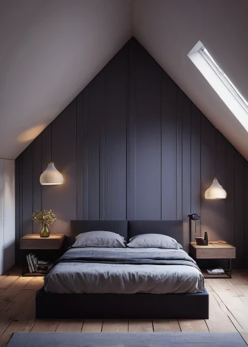 attic,loft,wooden beams,sleeping room,danish room,bedroom,skylight,scandinavian style,modern room,inverted cottage,canopy bed,wooden roof,guest room,wall lamp,room lighting,wooden planks,ceiling lighting,dormer window,bed frame,great room,Conceptual Art,Daily,Daily 27