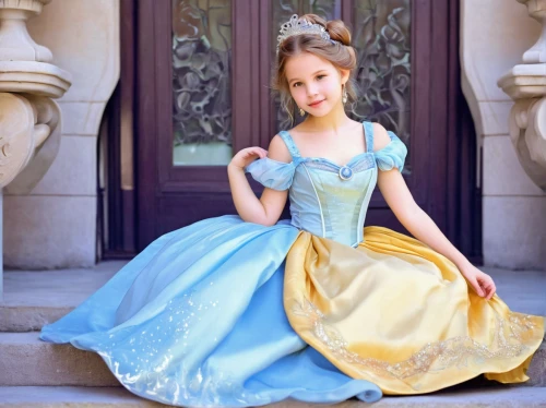 princess sofia,quinceanera dresses,cinderella,hoopskirt,ball gown,crinoline,princess anna,little girl dresses,fairy tale character,a princess,princess,alice,cinderella shoe,disney,overskirt,a girl in a dress,bodice,princesses,tiana,disney rose,Illustration,Retro,Retro 03