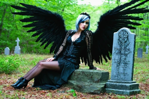 black angel,fallen angel,dark angel,angel of death,death angel,cemetary,forest cemetery,gothic fashion,cemetery,gothic woman,grave stones,mourning swan,angelology,stone angel,gothic style,coffin,tombstones,magnolia cemetery,burial ground,cosplay image,Conceptual Art,Fantasy,Fantasy 08