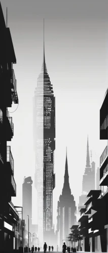 city scape,black city,chrysler building,cityscape,tall buildings,big city,manhattan,shanghai,metropolis,shinjuku,high-rises,skyscrapers,cities,the city,evening city,metropolises,city cities,city buildings,pudong,city life,Illustration,Black and White,Black and White 33