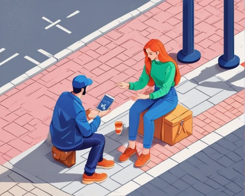 conversation,proposal,transaction,coffee tea illustration,street artist,woman shopping,street furniture,dribbble,connecting,public space,chatting,street artists,street cafe,game illustration,shopping icon,public sale,people talking,connection,street musicians,mobile payment,Unique,3D,Isometric