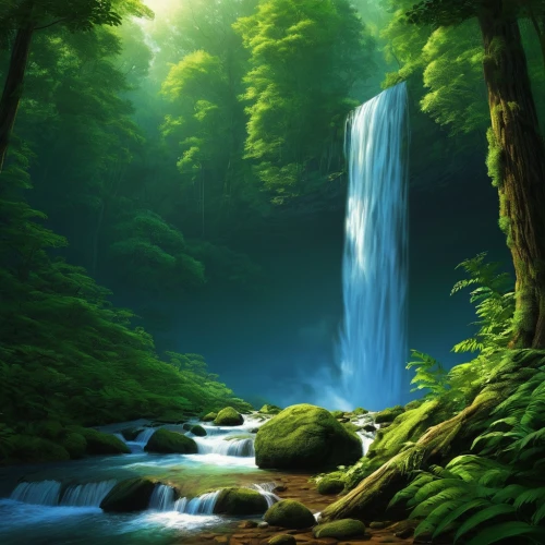 green waterfall,forest landscape,green forest,forest background,landscape background,tropical and subtropical coniferous forests,natural scenery,mountain spring,waterfalls,green landscape,waterfall,mountain stream,brown waterfall,the natural scenery,cartoon video game background,fairy forest,fairytale forest,background view nature,rain forest,a small waterfall,Conceptual Art,Daily,Daily 02
