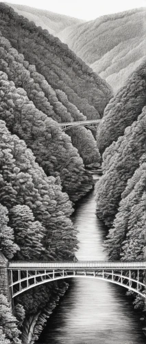 japan landscape,arashiyama,ladybower reservoir,the chubu sangaku national park,scenic bridge,dragon bridge,hangman's bridge,devil's bridge,wooden bridge,bridge,river landscape,tied-arch bridge,old bridge,love bridge,nara prefecture,stone bridge,snow bridge,arch bridge,kyoto,viola bridge,Illustration,Black and White,Black and White 35