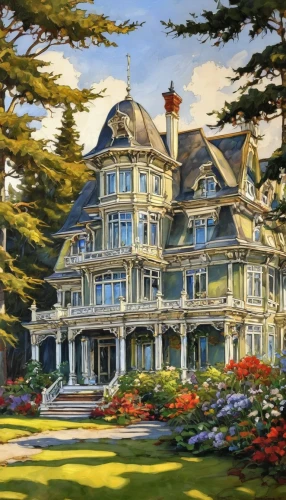 victorian,house in the forest,victorian house,house painting,hotel del coronado,studio ghibli,house by the water,large home,house in the mountains,queen anne,summer cottage,peninsula,beautiful home,new england style house,country estate,idyllic,country hotel,victorian style,house in mountains,sonoma,Photography,Fashion Photography,Fashion Photography 04