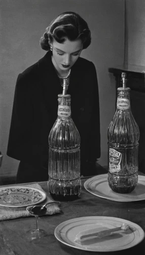 glass harp,1940 women,female alcoholism,distilled beverage,empty bottle,ingrid bergman,snifter,carafe,cigarette girl,woman drinking coffee,fountainhead,soda water,campari,shirley temple,ouzo,tableware,water glass,katherine hepburn,decanter,absinthe,Photography,Black and white photography,Black and White Photography 09