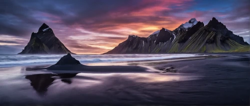 eastern iceland,kirkjufell,iceland,kirkjufell river,nordland,black sand,landscape photography,norway coast,black beach,northern norway,fantasy landscape,landscapes beautiful,northen lights,northen light,lofoten,faroe islands,seascape,dark beach,volcanic landscape,sea stack,Conceptual Art,Oil color,Oil Color 24