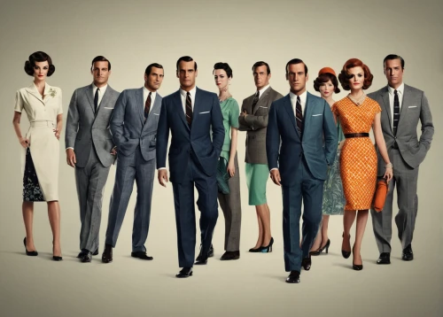 business people,white-collar worker,vector people,advertising agency,human resources,nine-to-five job,advertising campaigns,group of people,sales person,men clothes,business ions,affiliate marketing,neon human resources,people characters,suits,model years 1958 to 1967,retro cartoon people,businessmen,men's suit,channel marketing program,Photography,Documentary Photography,Documentary Photography 30