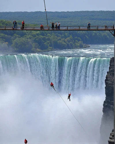 niagara,bungee jumping,niagara falls,tower fall,zip line,chute,tightrope walker,base jumping,abseiling,rope bridge,slacklining,rope jumping,falls,zipline,rappelling,tightrope,rope climbing,leap of faith,slalom skiing,suspension bridge,Illustration,Black and White,Black and White 06