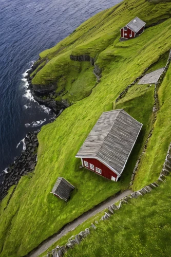 faroe islands,icelandic houses,norway island,norway coast,newfoundland,fisherman's hut,floating huts,nordland,orkney island,barns,danish house,shetland,fisherman's house,eastern iceland,neist point,huts,farm hut,home landscape,coastal landscape,red barn,Illustration,Realistic Fantasy,Realistic Fantasy 22