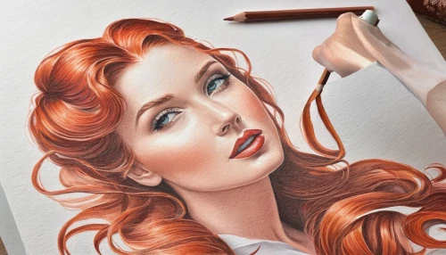 watercolor pin up,retro pin up girl,copic,pin up girl,pin-up girl,pin up,retro pin up girls,pin ups,meticulous painting,pin-up,cosmetic brush,pin up girls,illustrator,pin-up girls,colour pencils,detail shot,painting technique,airbrushed,color pencils,redheads,Conceptual Art,Daily,Daily 17