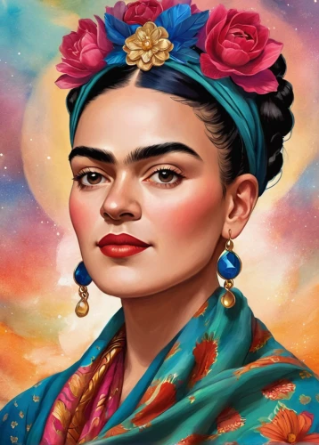 frida,rosa ' amber cover,mulan,fantasy portrait,geisha,world digital painting,oriental princess,rosa bonita,moana,digital painting,khokhloma painting,adelita,boho art,rosella,portrait background,asia,culture rose,ipê-rosa,jaya,pachamama,Illustration,Realistic Fantasy,Realistic Fantasy 01