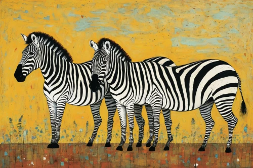 zebras,zebra,two-horses,zebra crossing,zebra rosa,whimsical animals,diamond zebra,zebra pattern,burchell's zebra,two giraffes,horses,quagga,equines,bay horses,baby zebra,giraffes,anthropomorphized animals,wild horses,serengeti,african art,Art,Artistic Painting,Artistic Painting 49