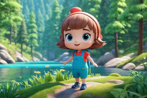 agnes,cute cartoon character,cartoon forest,lilo,forest clover,cute cartoon image,pines,in the forest,ash falls,forest walk,character animation,forest background,river pines,dipper,forest,little girl running,the forest,heidi country,marie leaf,farmer in the woods,Unique,3D,3D Character