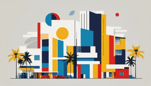 metropolises,airbnb icon,abstract retro,honolulu,tall buildings,airbnb logo,vector graphic,miami,city blocks,abstract corporate,cities,urbanization,art deco,vector illustration,city scape,colorful city,dribbble,cityscape,acapulco,palm tree vector,Art,Artistic Painting,Artistic Painting 43