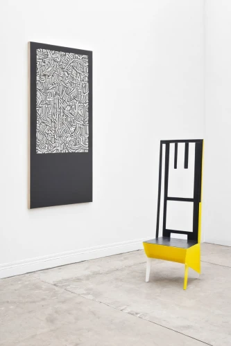 postmasters,frame drawing,modern art,klaus rinke's time field,table and chair,crayon frame,art object,chaise,easel,openwork frame,armchair,framing square,danish furniture,installation,black squares,square frame,chair in field,chair,art dealer,modern decor,Conceptual Art,Graffiti Art,Graffiti Art 11