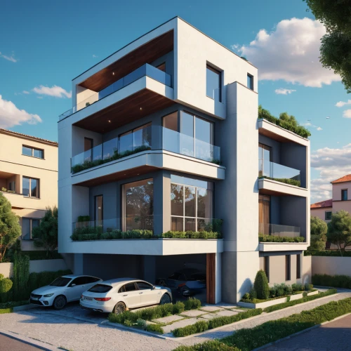 3d rendering,modern house,modern architecture,stucco frame,gold stucco frame,apartments,exterior decoration,new housing development,residential house,frame house,core renovation,condominium,contemporary,smart house,luxury property,residential property,render,smart home,residential,block balcony,Conceptual Art,Fantasy,Fantasy 14