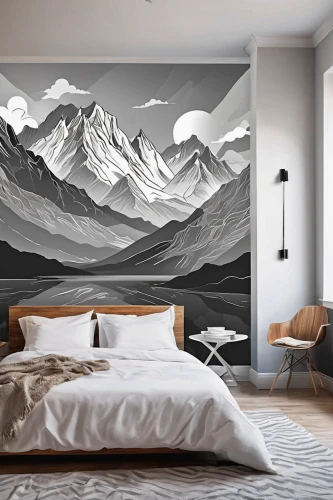 mountain scene,duvet cover,wall sticker,snow mountains,wall painting,mountain range,mountain landscape,wall decoration,wall plaster,mountainous landscape,wall art,mountain ranges,wall decor,sleeping room,mountain tundra,snowy peaks,wall paint,dune landscape,landscape mountains alps,mountains,Conceptual Art,Daily,Daily 24