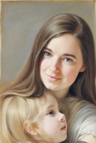 child portrait,little girl and mother,oil painting,oil painting on canvas,portrait background,mother with child,custom portrait,photo painting,capricorn mother and child,young girl,portrait of christi,portrait of a girl,the girl's face,mother and child,mother and daughter,girl portrait,mother-to-child,mother with children,mom and daughter,oil paint