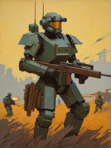 patrols,military robot,tau,mech,mecha,storm troops,boba fett,shield infantry,bot icon,combat medic,bot,patrol,defense,infantry,robot icon,kosmus,mercenary,minibot,vigilant,robot combat,Conceptual Art,Oil color,Oil Color 16