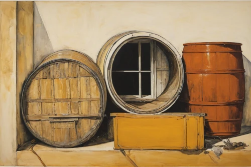 wine barrel,wine barrels,winemaker,barrels,barrel,wooden buckets,watercolor wine,oil barrels,wine cultures,wooden barrel,wines,container drums,wine bottles,wine cellar,still-life,wine boxes,winery,winegrowing,cylinders,still life,Illustration,Retro,Retro 21